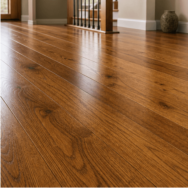 Detailed hardwood floor craftsmanship in a finished home