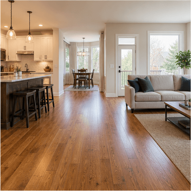 Beautiful hardwood floor ready for a free estimate consultation
