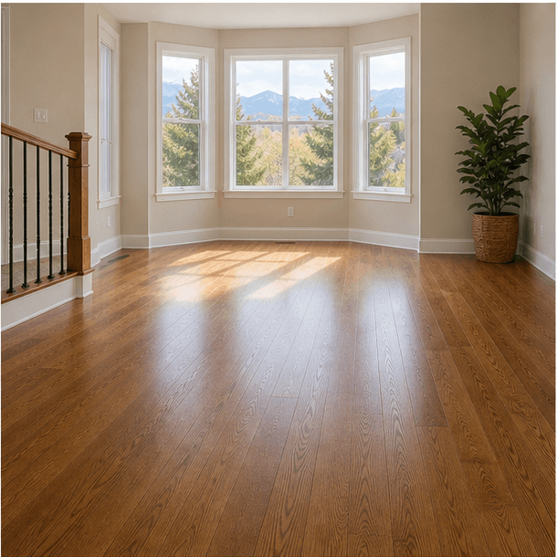 Hardwood floor ready for a repair estimate consultation