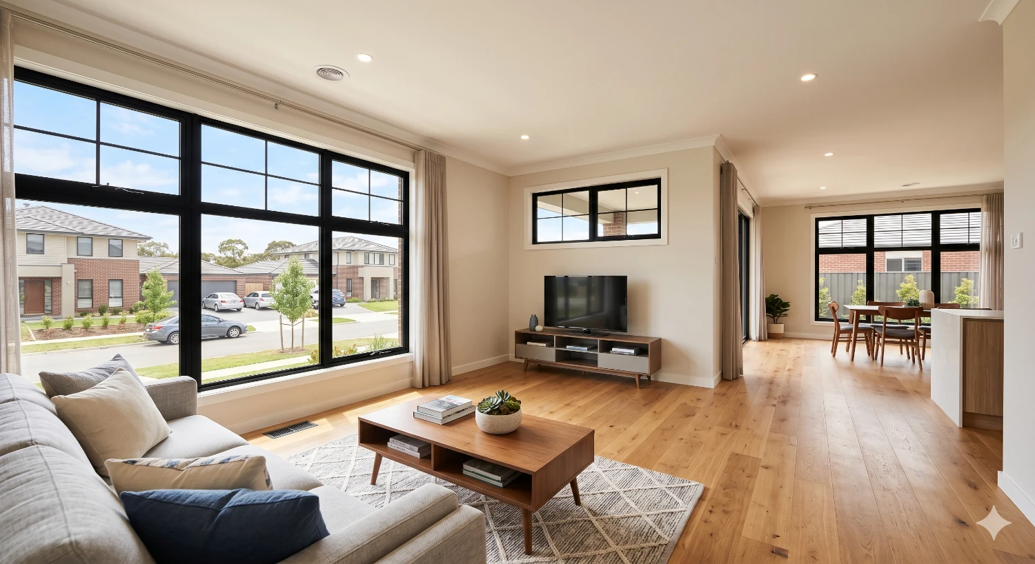 Hardwood flooring craftsmanship and finished wood detail